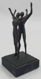 Bronzen abstract man en vrouw