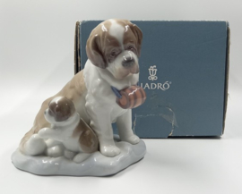 Lladro sint-bernard met pup #8170