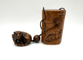 Japanse inro met tijger