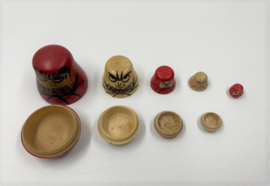 5 kleine Daruma kokeshi poppetjes