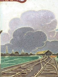 Cloisonné tegeltje 'Verzet Voor Vaderland'