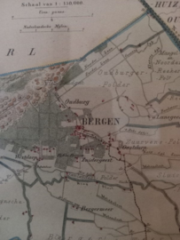 Topografische kaart van de gemeente Bergen (NH)
