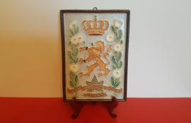 Cloisonné tegeltje "19 jan Margriet 1943 Ottawa"