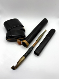 Japanse kiseru in pijphouder