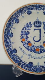 Wandbord 50e verjaardag prinses Juliana 1909-1959