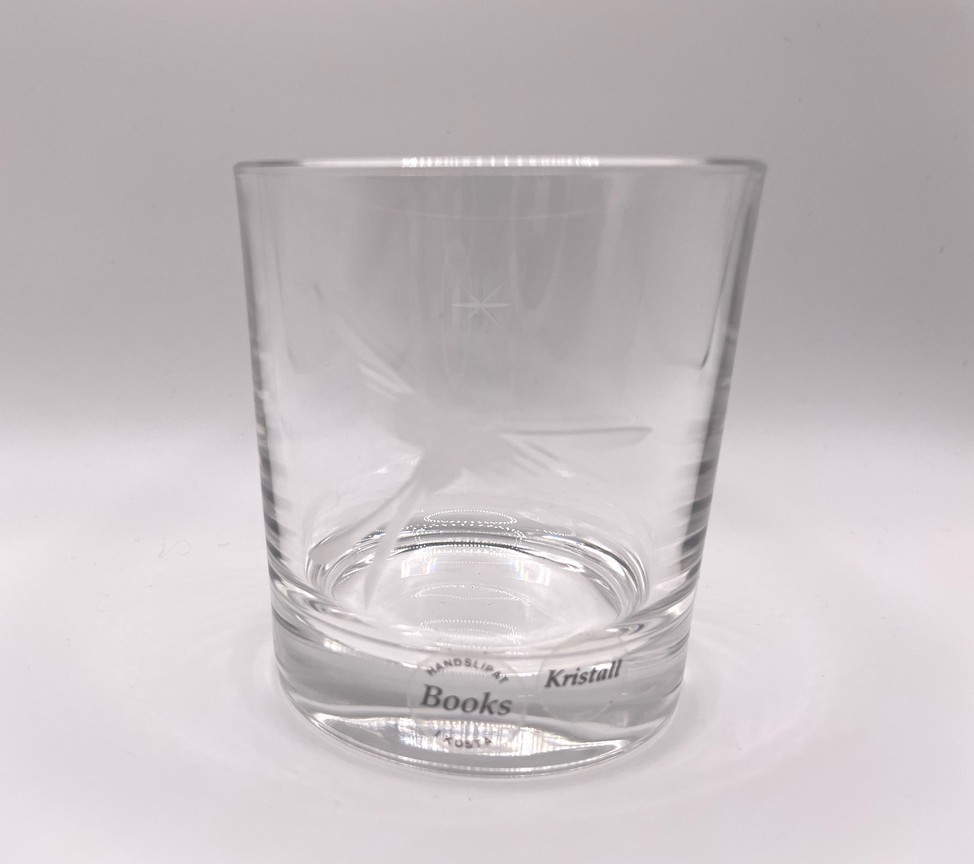 Set van 4 geëtste whiskyglazen