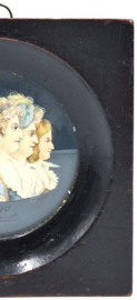 Miniatuurportret in houten lijst 1790