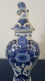 Blauw / witte dekselpot "Delft"