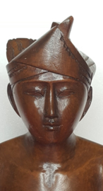 Houten Balinese buste