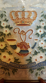 Cloisonné geboortetegel Prinses Maria Christina