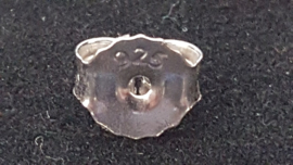 Zilveren oorstekers met verguld middenstuk