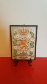 Cloisonné tegeltje "19 jan Margriet 1943 Ottawa"