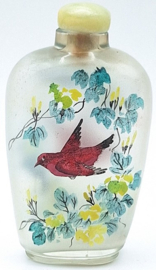 Snuff bottle vogel (met doosje)