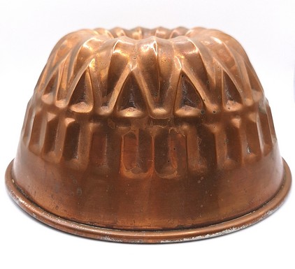 Grote koperen bakvorm tulband - 18,5 cm