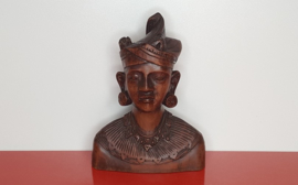 Houten Balinese buste