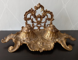 Messing inktstel in rococo stijl
