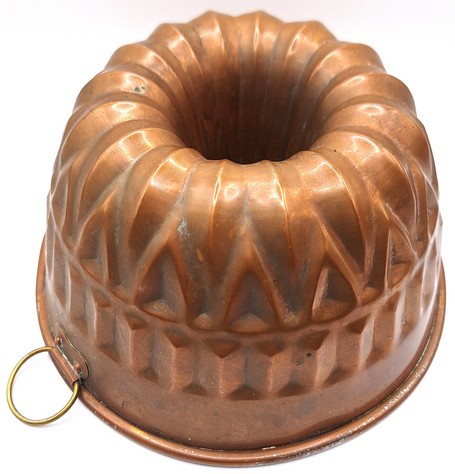 Grote koperen bakvorm tulband - 18,5 cm