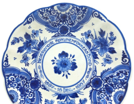 Delfts blauw jubileumbord Konijnenfokkersbond