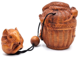 Japanse inro slangenmand