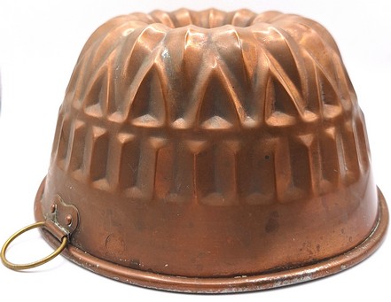 Grote koperen bakvorm tulband - 18,5 cm