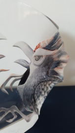 Kristallen sculptuur met hanen - Mats Jonasson