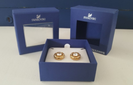 Swarovski goudkleurige oorstekers