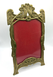 Art nouveau fotolijstje met glasplaatje