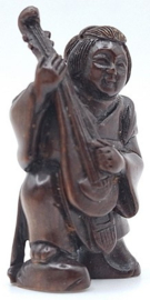 Netsuke van een muzikant