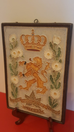 Cloisonné tegeltje "19 jan Margriet 1943 Ottawa"