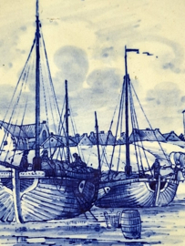 Delfts herinneringsbord Katwijk aan Zee