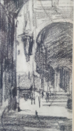 Ets van Venetiaans kerkinterieur door D. Schäfer