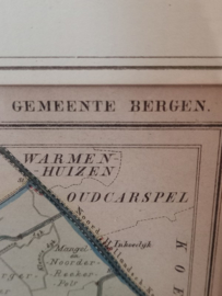 Topografische kaart van de gemeente Bergen (NH)