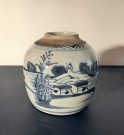 Blauw witte Chinese gemberpot