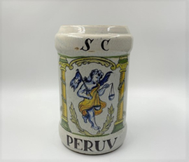 Faience apothekerspot S C Peruv