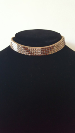 Swarovski lederen ketting (choker)