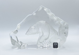 Kristallen sculptuur ijsbeer - Mats Jonasson