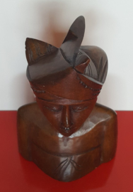 Houten Balinese buste