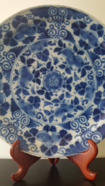 Delfts blauw pannenkoekbord - 18e eeuw