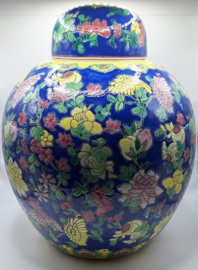 Vintage kleurrijke gemberpot