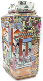 Kleurrijke Chinese dekselvaas