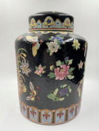 Grote Chinese famille noire gemberpot