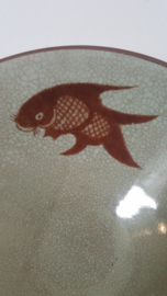 Celadon kom met koi