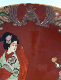 Japans Satsuma bord met geisha's