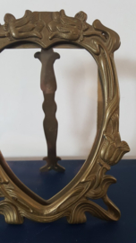 Art nouveau fotolijst met glasplaatje