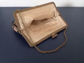 Geborduurd handtasje met rozen
