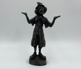 Bronzen beeldje van een clown