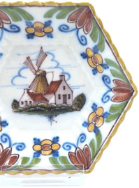 Zeshoekig Makkum sierbordje nummer ZZ51