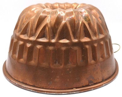 Grote koperen bakvorm tulband - 18,5 cm