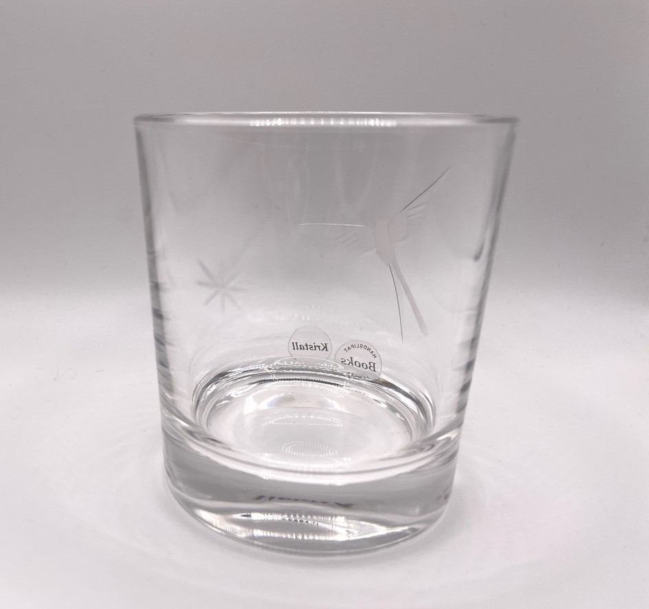 Set van 4 geëtste whiskyglazen
