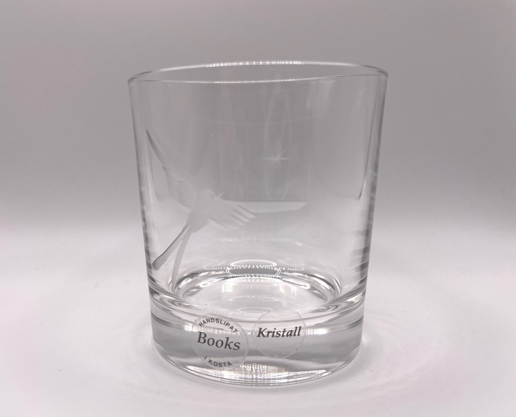 Set van 4 geëtste whiskyglazen